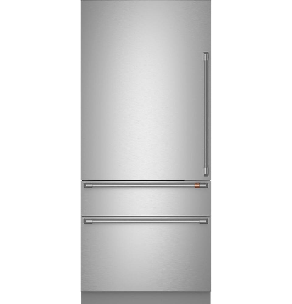 Café - 36 in. Wide 20.2 Cu. Ft. 3-Door Bottom Freezer Built-In Smart Refrigerator with Convertible Climate Control Drawer - Stainless Steel