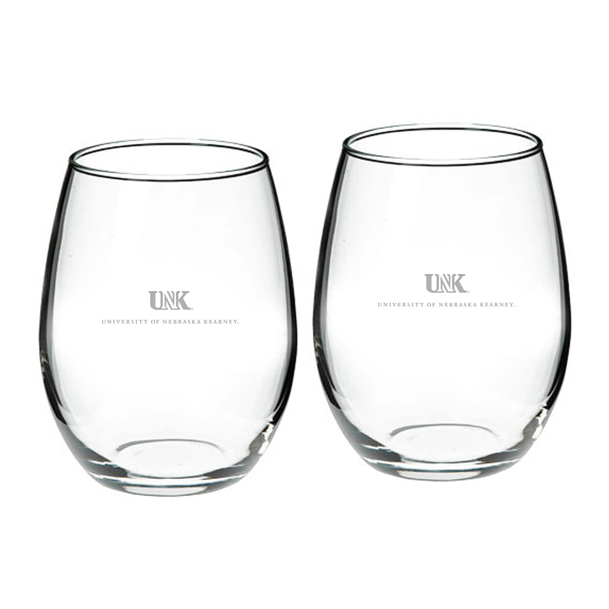 Jardine - Nebraska-Kearney Lopers Team Design Two-Piece 21oz. Stemless Wine Glass Set - Multicolor
