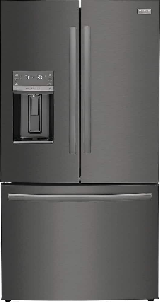 Frigidaire - Gallery 36 in. Wide 22.6 Cu. Ft. Counter-Depth French Door Refrigerator - Black Stainless Steel