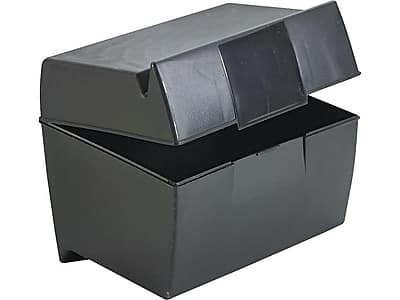 Oxford - Index Card File Box, 500-Card Capacity - Black