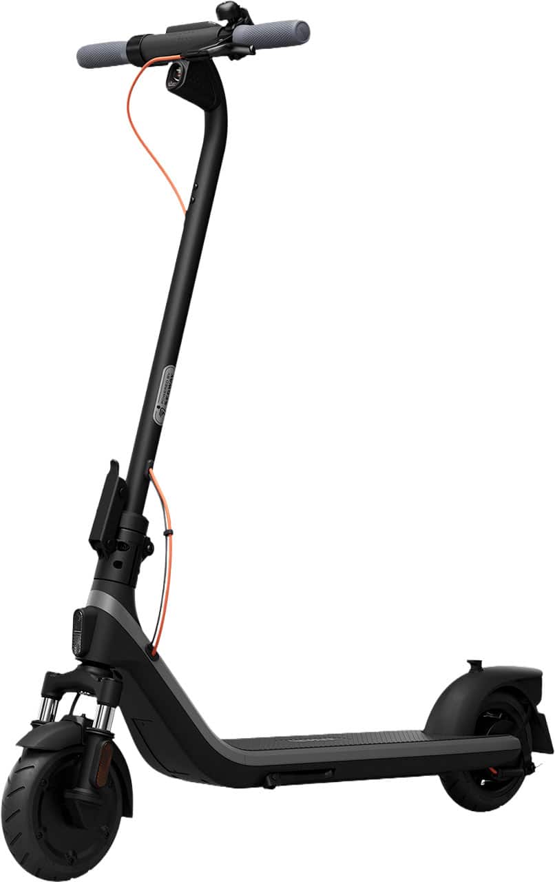 Segway - E2 Plus II Electric Scooter - Lightweight & Portable Commuter Scooter w/ 16 Mile Range, 15 MPH Speed & RGB Lights - Black