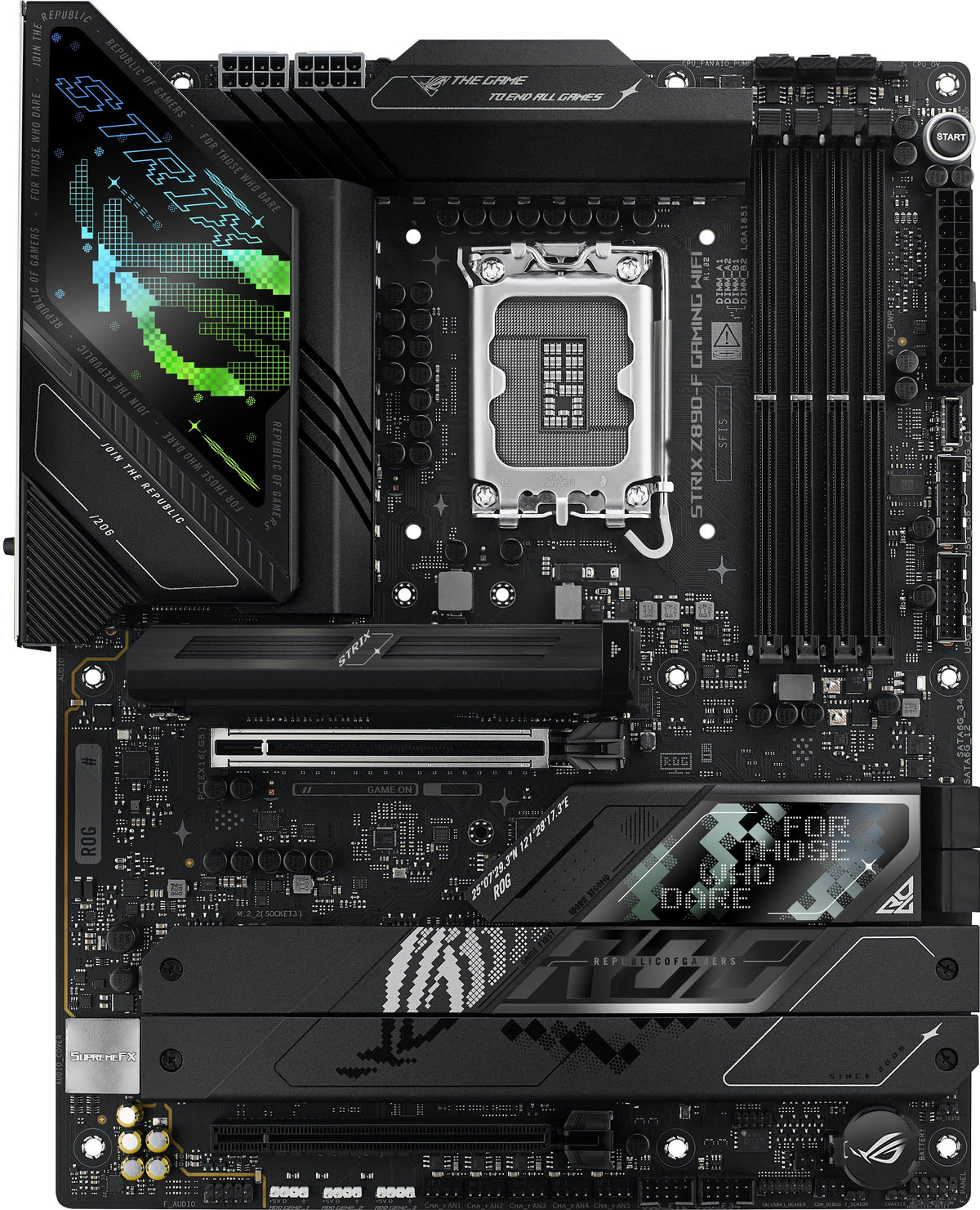 ASUS - ROG STRIX Z890-F GAMING WIFI (Socket LGA 1851) Intel Z890 ATX DDR5 Wi-Fi 7 Motherboard - Black