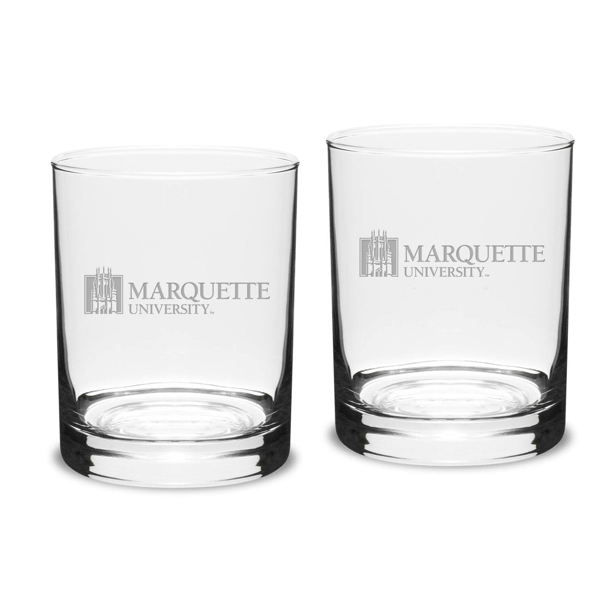 Jardine - Marquette Golden Eagles 14oz. 2-Piece Classic Double Old-Fashioned Glass Set - Multicolor