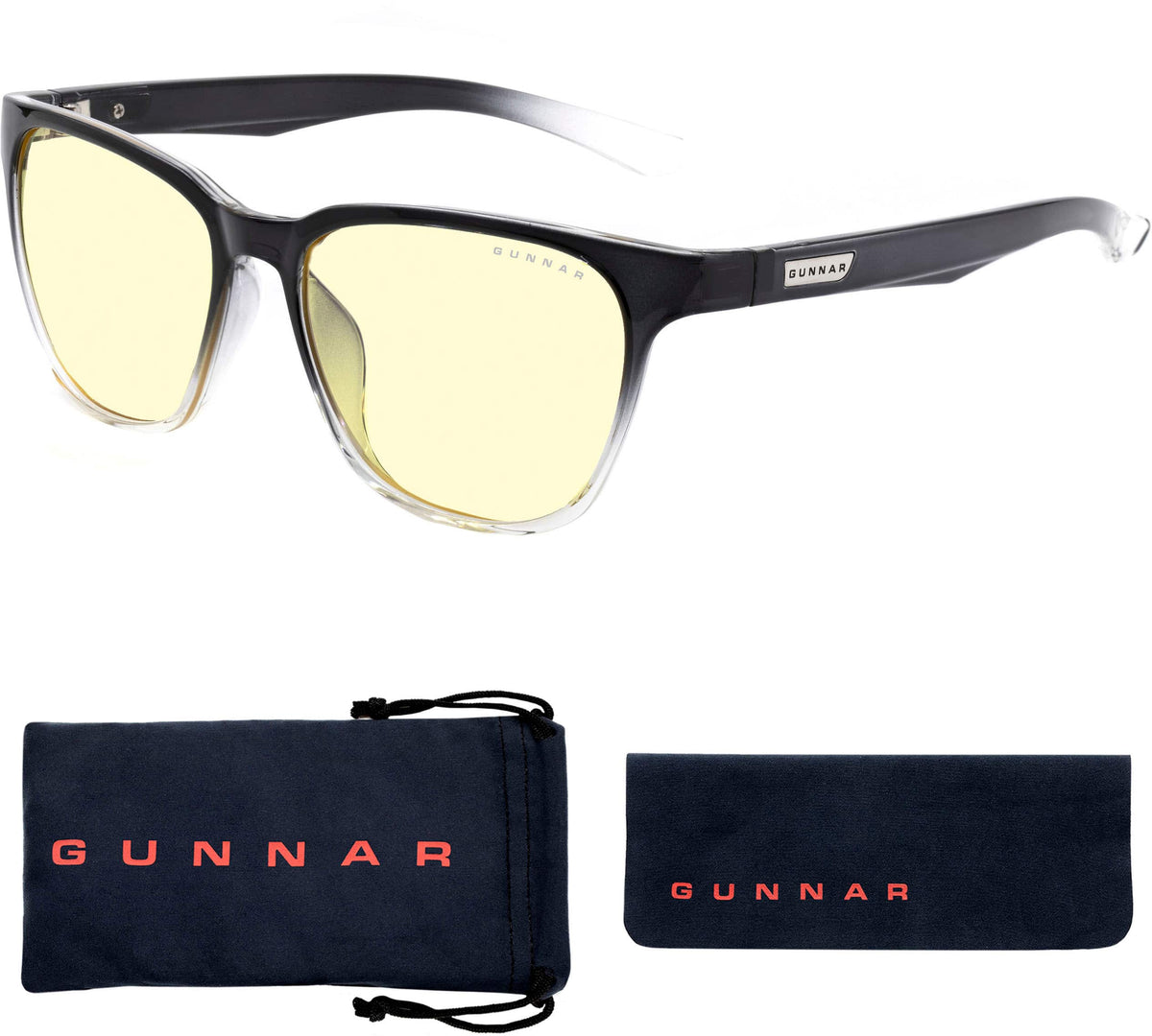 GUNNAR - Berkeley Computer Glasses with Blue Light Reduction , Amber Lenses - Onyx Fade