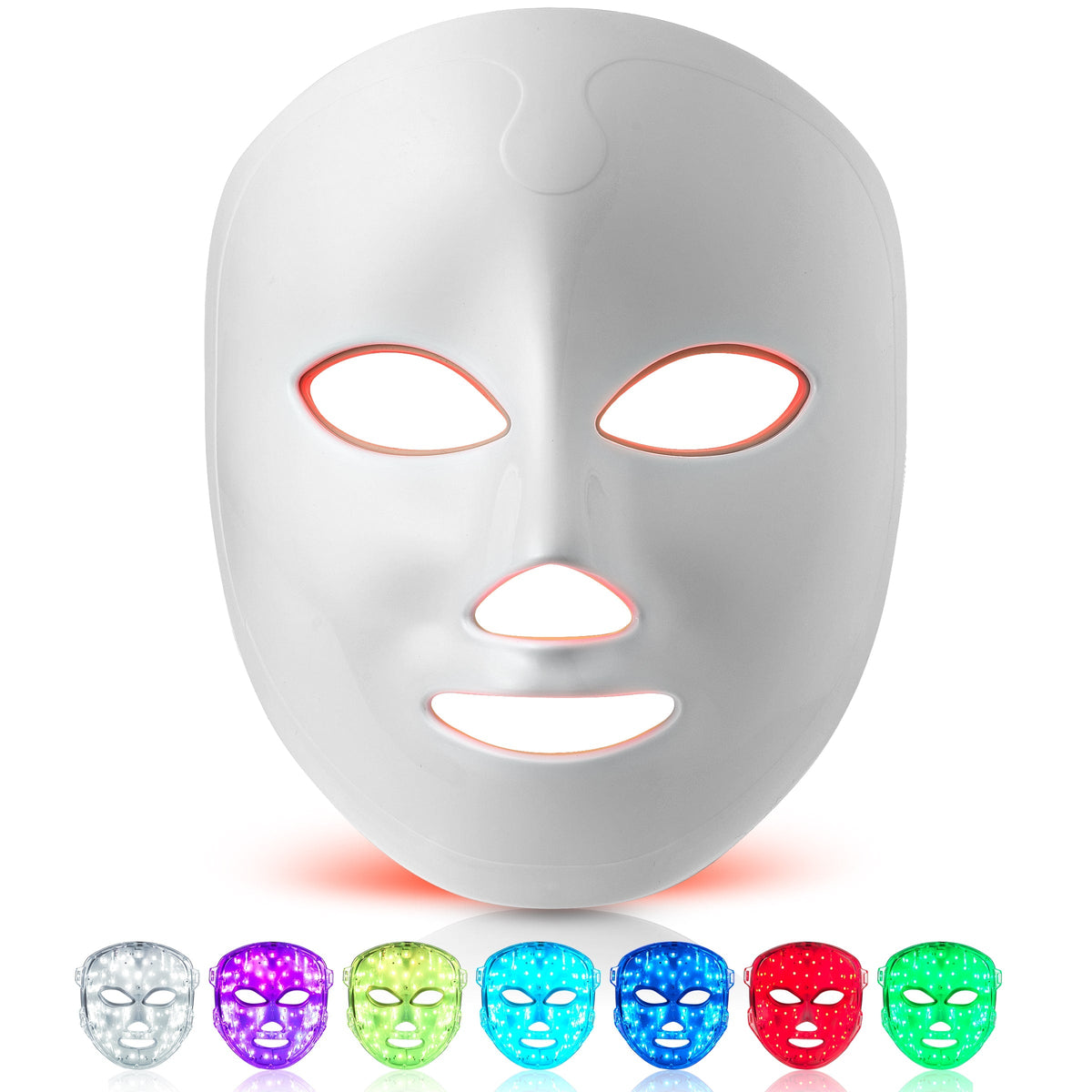 Lovery - 7-Color LED Light Therapy Facial Mask for Radiant Skin - White