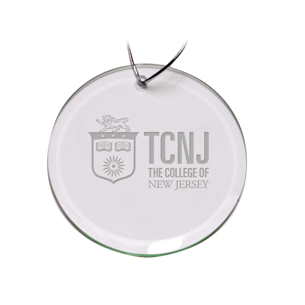 Jardine - College of New Jersey Lions 3'' Glass Round Ornament - Multicolor