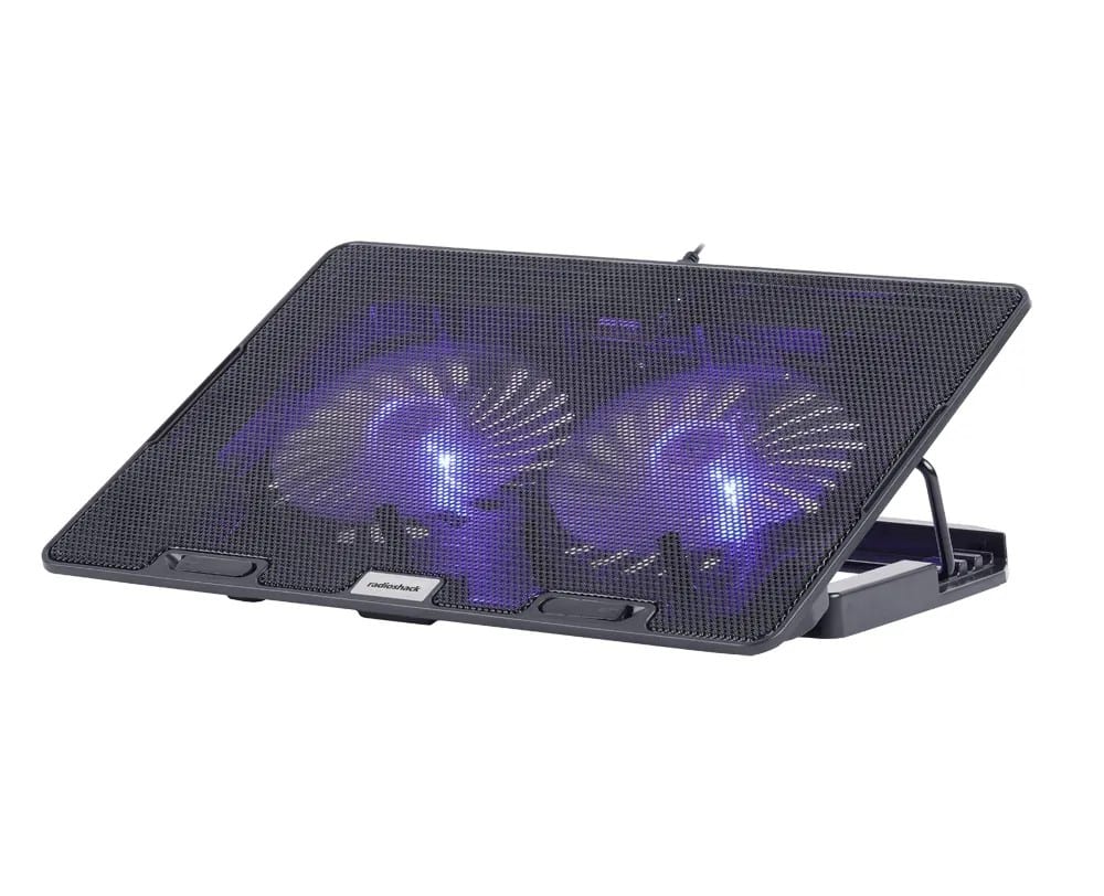 RadioShack - Portable Laptop Stand Foldable Aluminum Adjustable Ergonomic Design - Gray