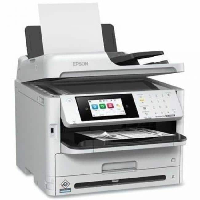 Epson - WorkForce Pro WF-M5899 Wired & Wireless Inkjet Multifunction Printer - Copier/Fax/Printer/Scanner - Monochrome