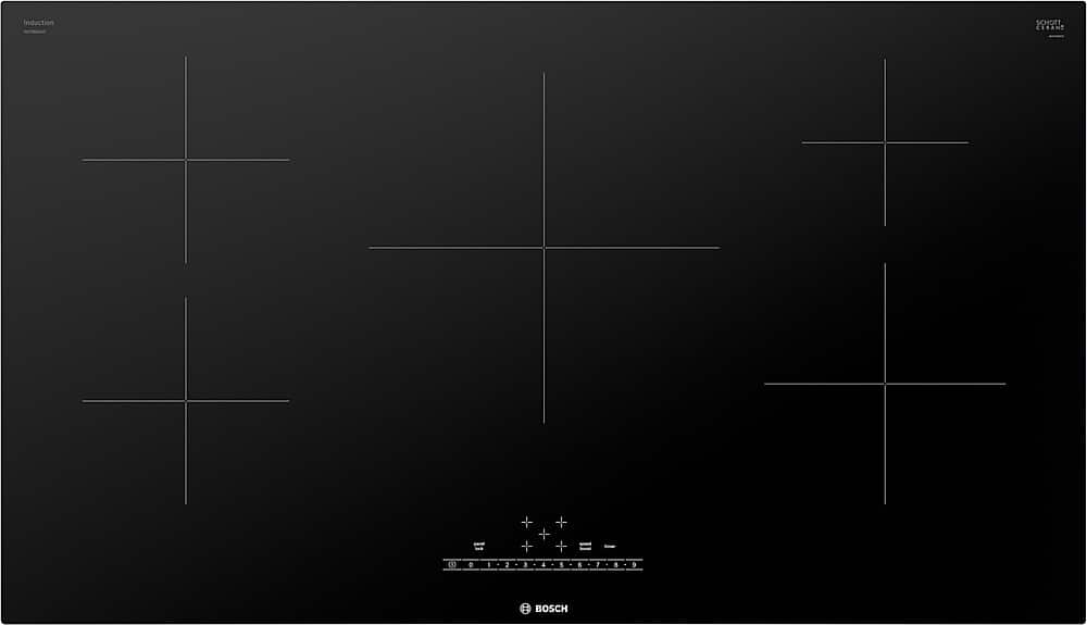 Bosch - 500 Series 36" Built-In Electric Induction Cooktop with 5 elements - Black
