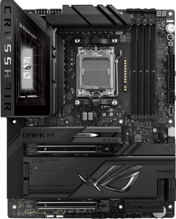 ASUS - ROG CROSSHAIR X870E DARK HERO (Socket AM5) AMD X870E ATX DDR5 Wi-Fi 7 Motherboard - Black