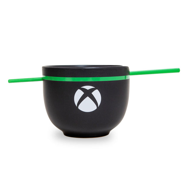 Front. Ukonic - Xbox Series X Logo 20-Ounce Ramen Bowl and Chopstick Set - Black.
