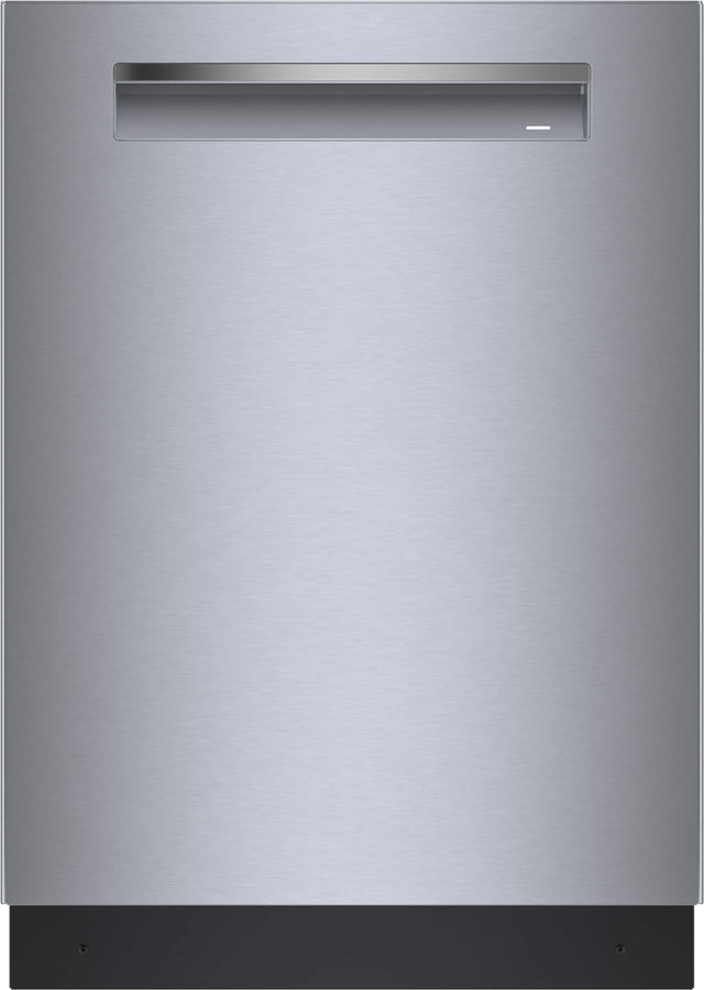 Front. Bosch - 800 Series Top Control Smart Built-In Stainless Steel Tub Dishwasher with 3rd Rack and Pocket Handle, 42 dBA - Stainless Steel.