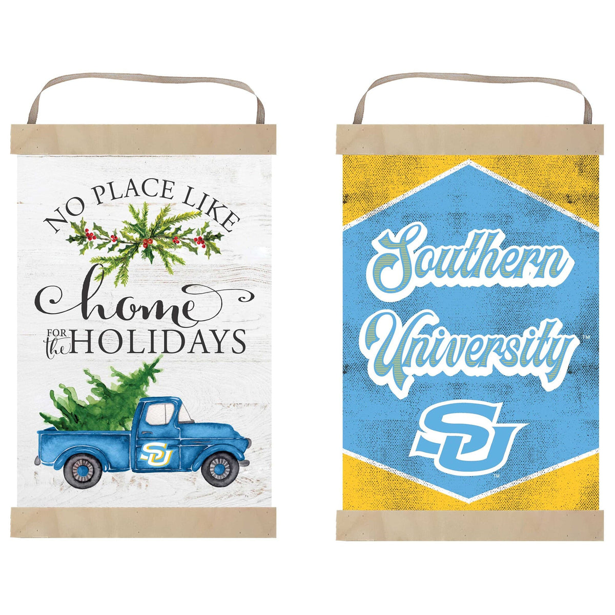 Jardine - Southern University Jaguars 12" x 20" Reversible Banner Sign - White