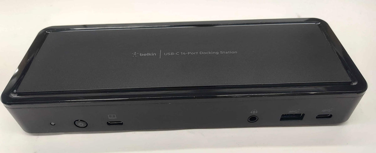 Belkin - INC003TTBK Triple Display Docking Station - 1 x DisplayPort 1.4 / 1 x HDMI 2.0 / 1 x VGA - 65 Watts Power - USB - Black