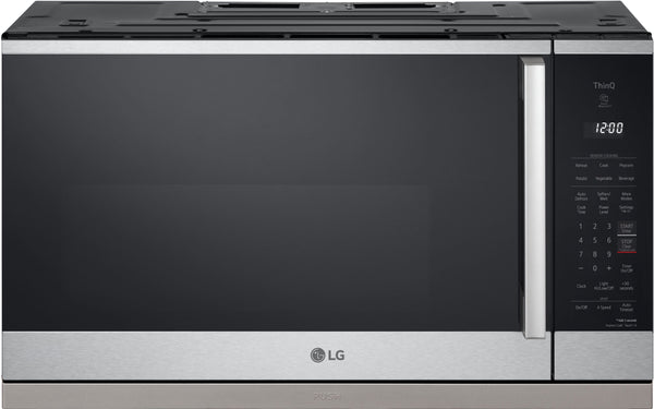 LG - 2.1 Cu. Ft. Over-The-Range Smart Microwave with Sensor Cooking and EasyClean - Stainless Steel
