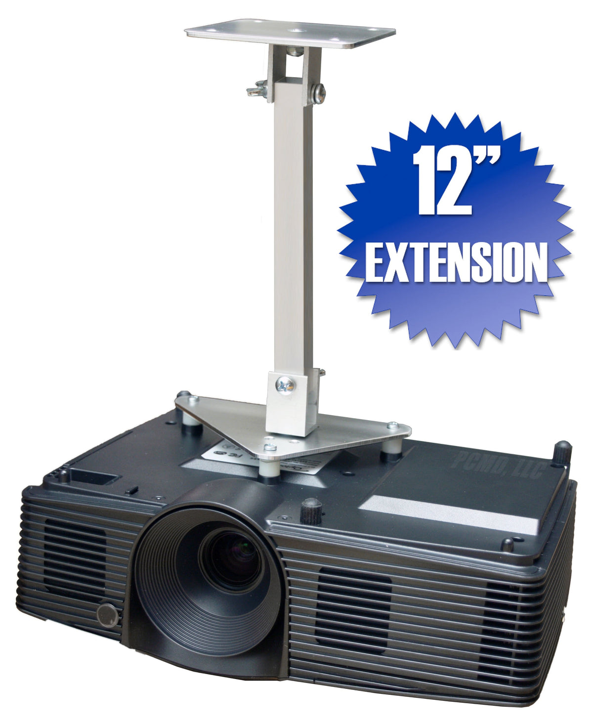 PCMD, LLC - Projector Ceiling Mount Compatible with BenQ LH600ST LH650 LW600ST LW650 TK710 TK710STi (12-Inch Extension) - Aluminum