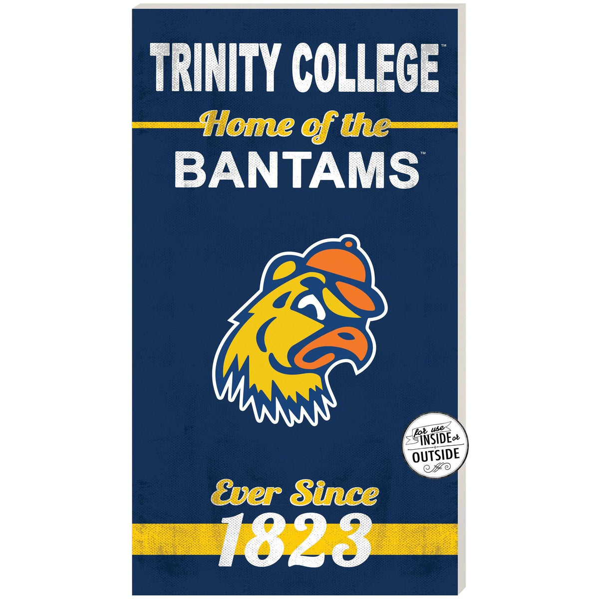 Jardine - Trinity Bantams 11'' x 20'' Indoor/Outdoor Home Of The Sign - Navy