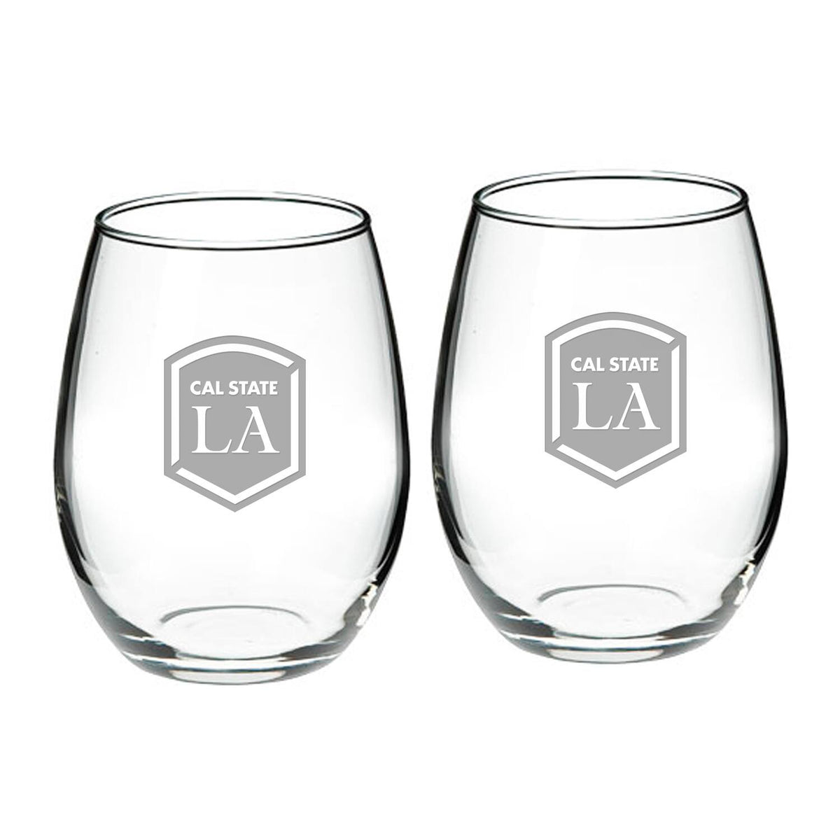 Jardine - Cal State L.A. Golden Eagles 21oz. 2-Piece Stemless Wine Glass Set - Multicolor