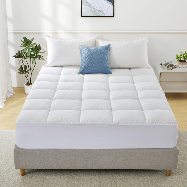 Front. Peace Nest - Peace Nest -  Cooling Mattress Pad with PCM Technology - Twin - White.