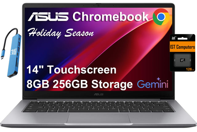 ASUS Chromebook  
Holiday Season  

14" Touchscreen  
8GB 256GB Storage  
Gemini  

IST Computers  
128GB