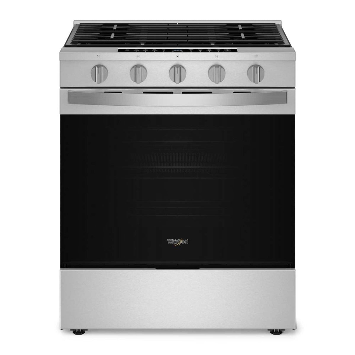 Whirlpool - 30 in. Wide 4 burners 5.0 cu. ft. Smart Freestanding Gas Range with Air Cook Technology, No Preheat Air Fry, Steam Clean - Stainless Steel