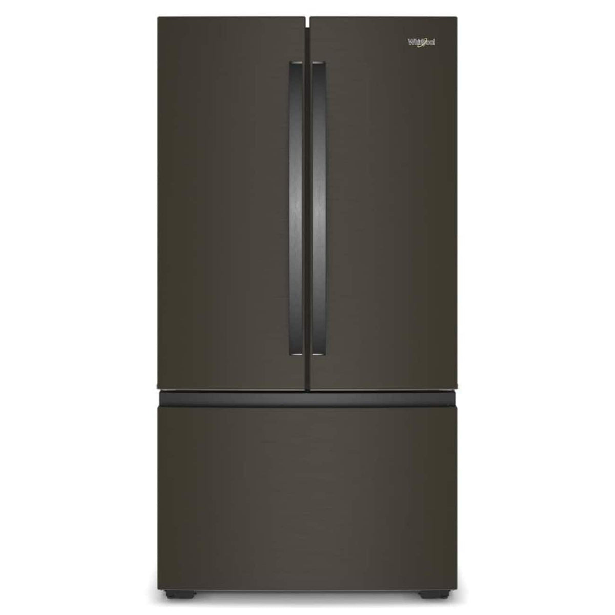 Whirlpool - 36 in. Wide 24 cu. ft. 3-Door French Door Counter Depth Refrigerator - Black Stainless Steel