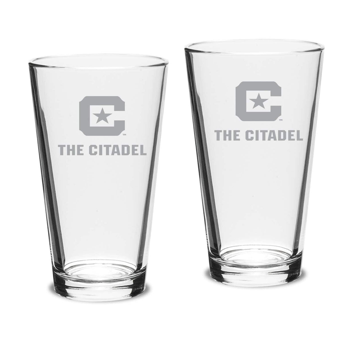 Jardine - Citadel Bulldogs 16oz. Two-Piece Classic Pub Glass Set - Multicolor