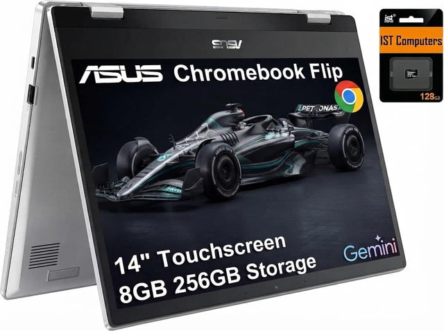ASUS Chromebook Flip  
14" Touchscreen  
8GB 256GB Storage  
IST Computers  
128GB