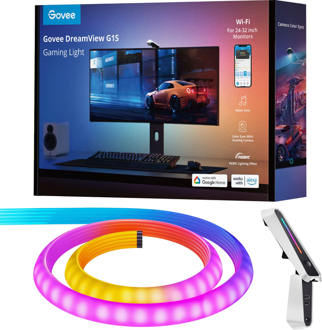 Front. Govee - DreamView G1S Gaming Light for "24-32" Monitors - Multi.