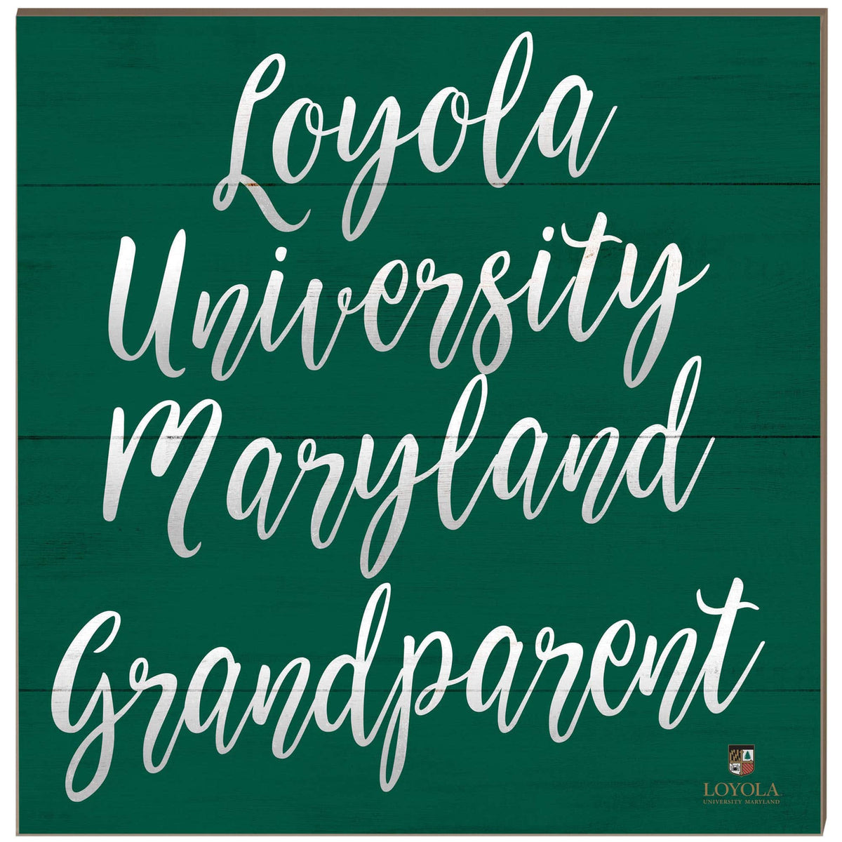 Jardine - Loyola Greyhounds 10'' x 10'' Grandparent Plaque - Green