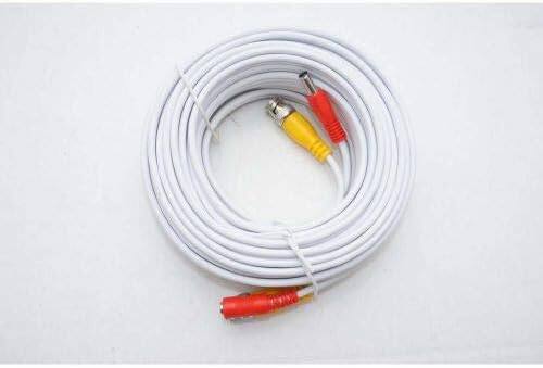 Front. SPT - 50 ft. Premade Premium Siamese Power and Video Cable (2-Pack) - White.