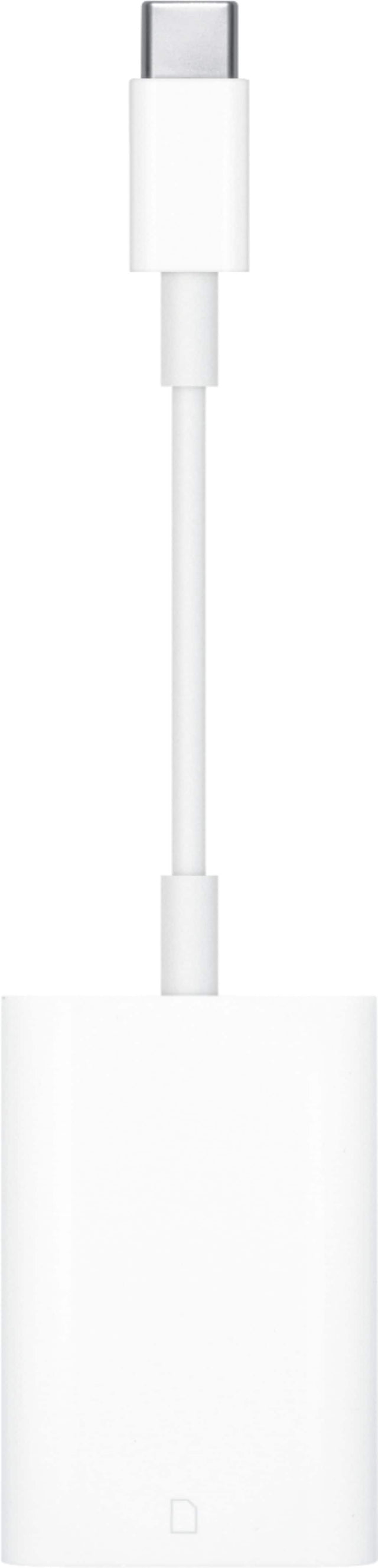 Front. Apple - USB-C to SD Card Reader - White.