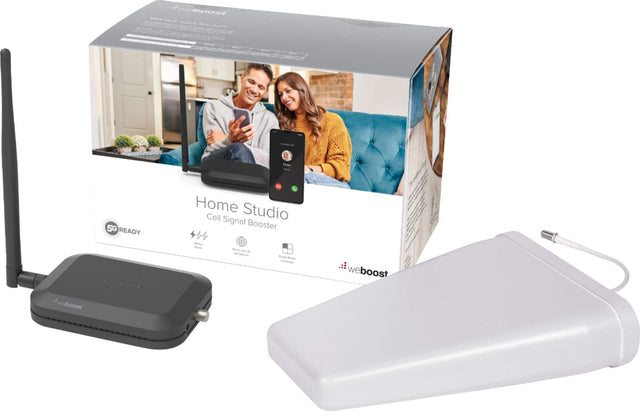Angle. weBoost - Home Studio Cell Phone Signal Booster Kit for Single Room Coverage, Boosts 4G LTE & 5G for all U.S. Networks - Black.