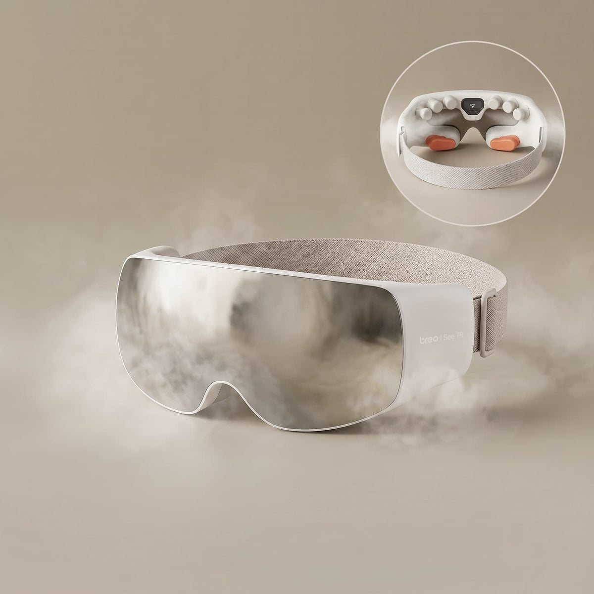 BREO - Visual Heated Eye Massager with Fine Mist, UV Self-Cleaning, Rechargeable, Ideal Gift for Men Women