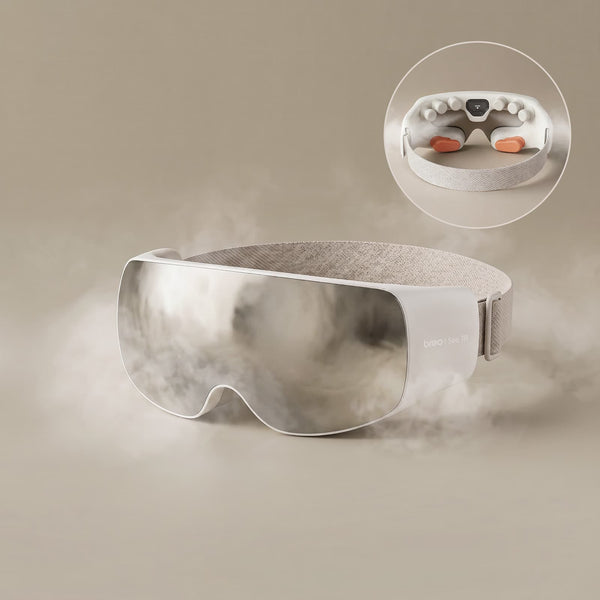 BREO - Visual Heated Eye Massager with Fine Mist, UV Self-Cleaning, Rechargeable, Ideal Gift for Men Women
