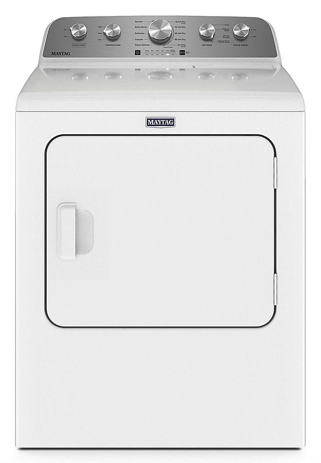Front. Maytag - 7.0 Cu. Ft. Electric Dryer with Steam Enhanced Cycles - White.