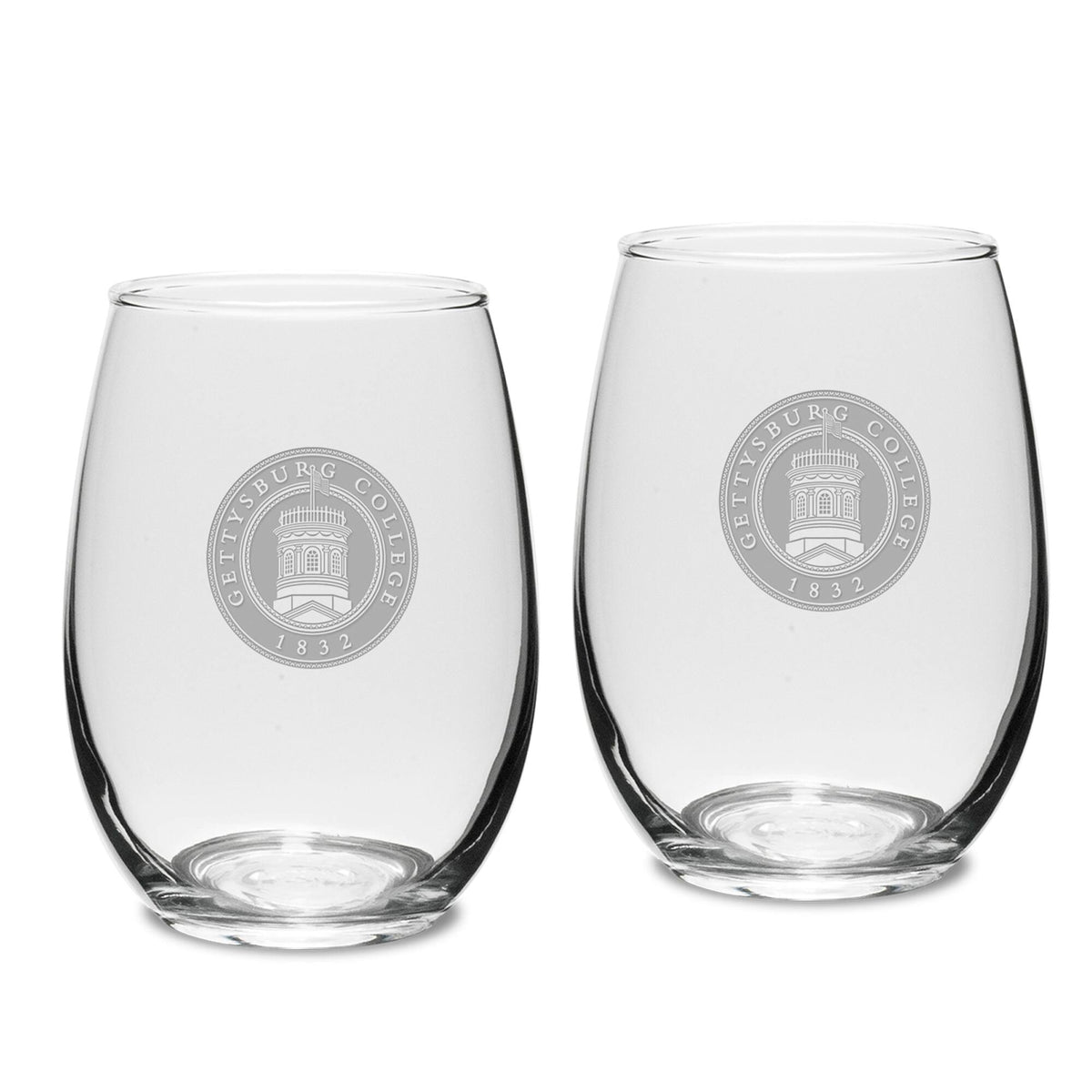 Jardine - Gettysburg Bullets 15oz. 2-Piece Stemless Wine Glass Set - Multicolor