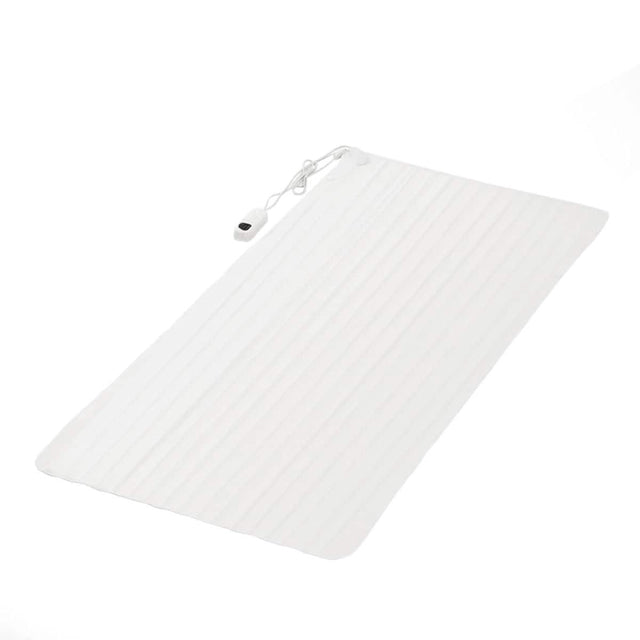 Front. Costway - Heated Mattress Pad Low-Voltage 5 Temperature Modes 8H Timer UL Twin Size - White.