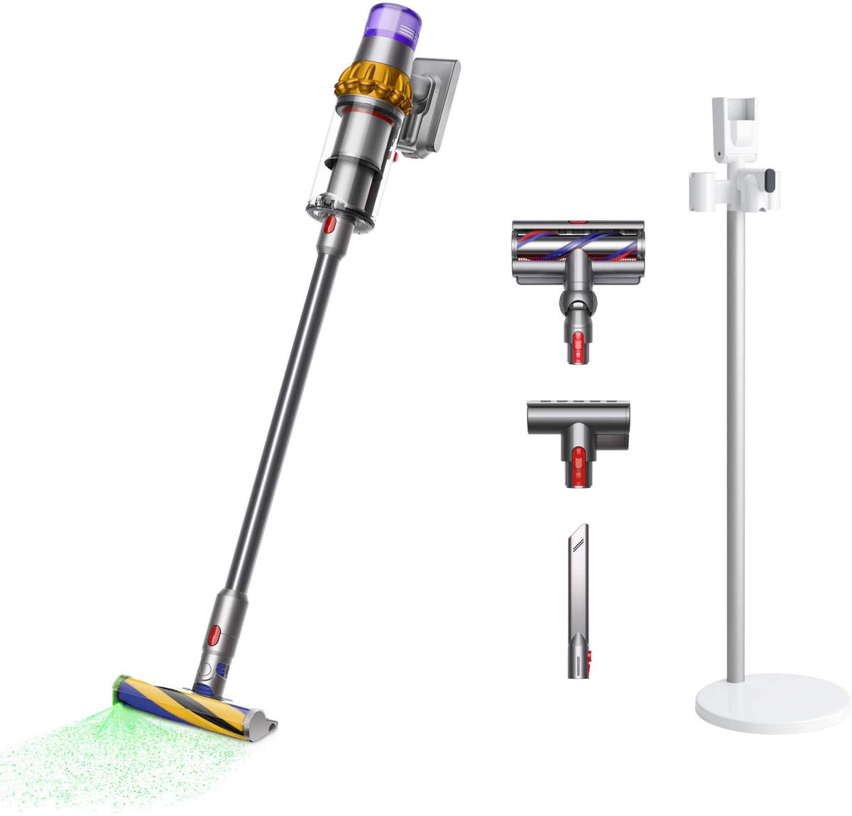 Dyson - V15 Detect + Dok (Newest Model) Cordless Vacuum - Yellow/Nickel