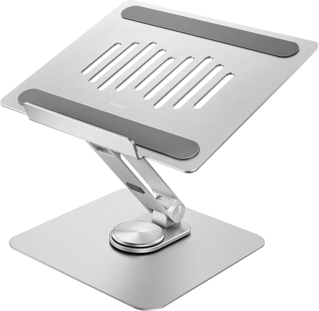 Front. Insignia™ - Laptop Stand with Adjustable Height and Angle for Laptops up to 17” Wide - Silver.