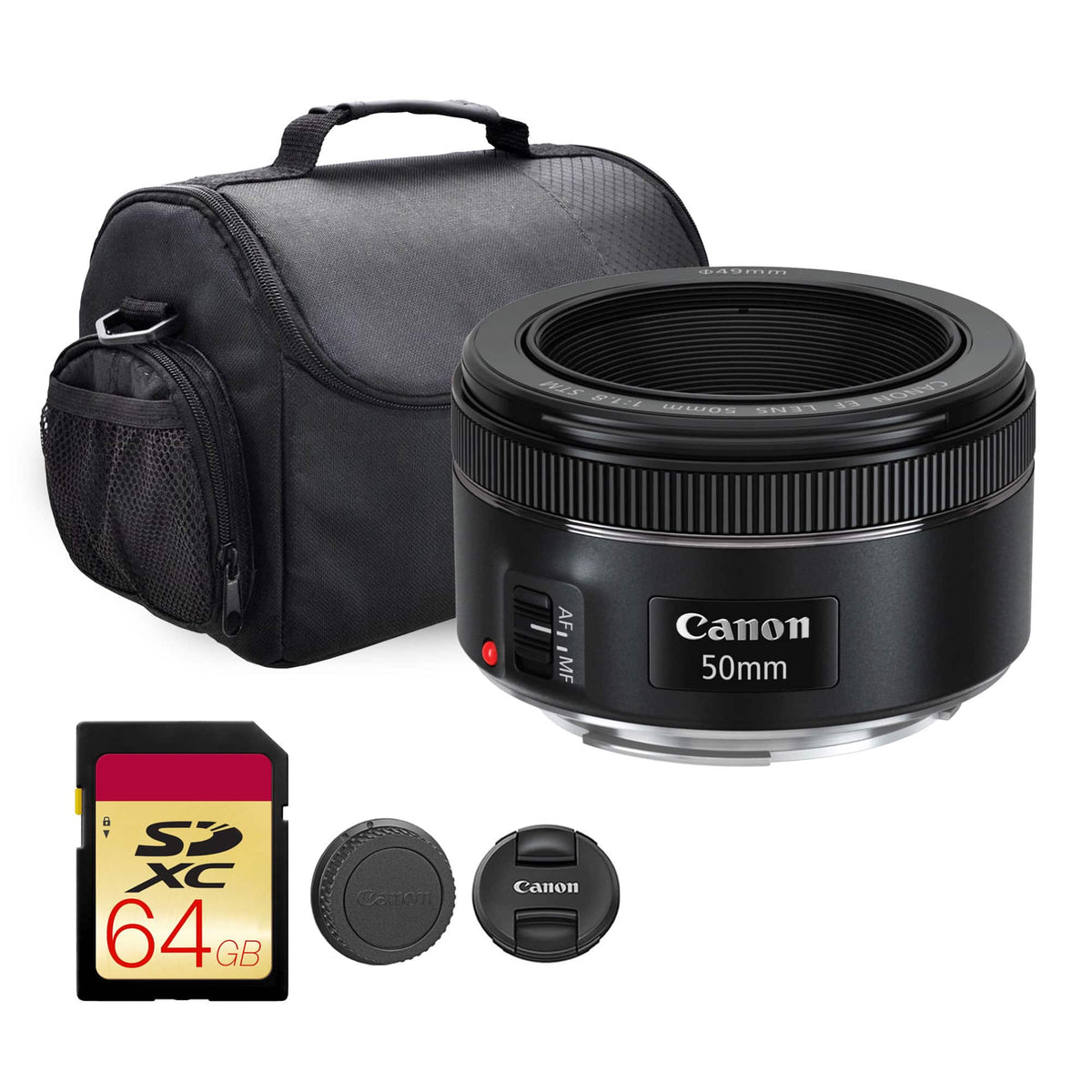 Canon - EF 50mm f/1.8 STM Lens | Prime with Bright f/1.8 Aperture & Smooth STM AF + More - Black