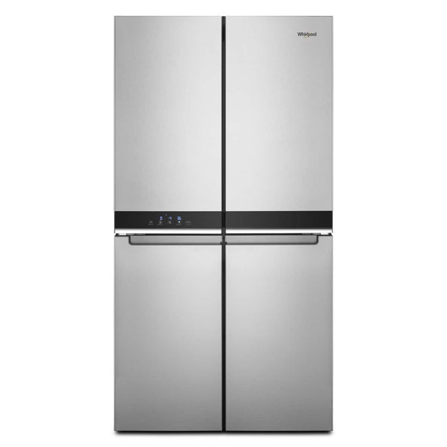 Front. Whirlpool - 36 in. Wide 19.4 cu. ft. Counter Depth 4 Door Refrigerator-Fingerprint-Resistant Stainless Finish - Fingerprint-Resistant Stainless Finish.