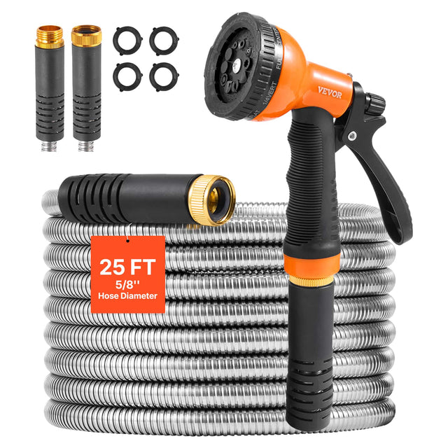 CENTER FULL FLOW 1/AVERT ELAT VEVOR 25 FT 5/8" Hose Diameter