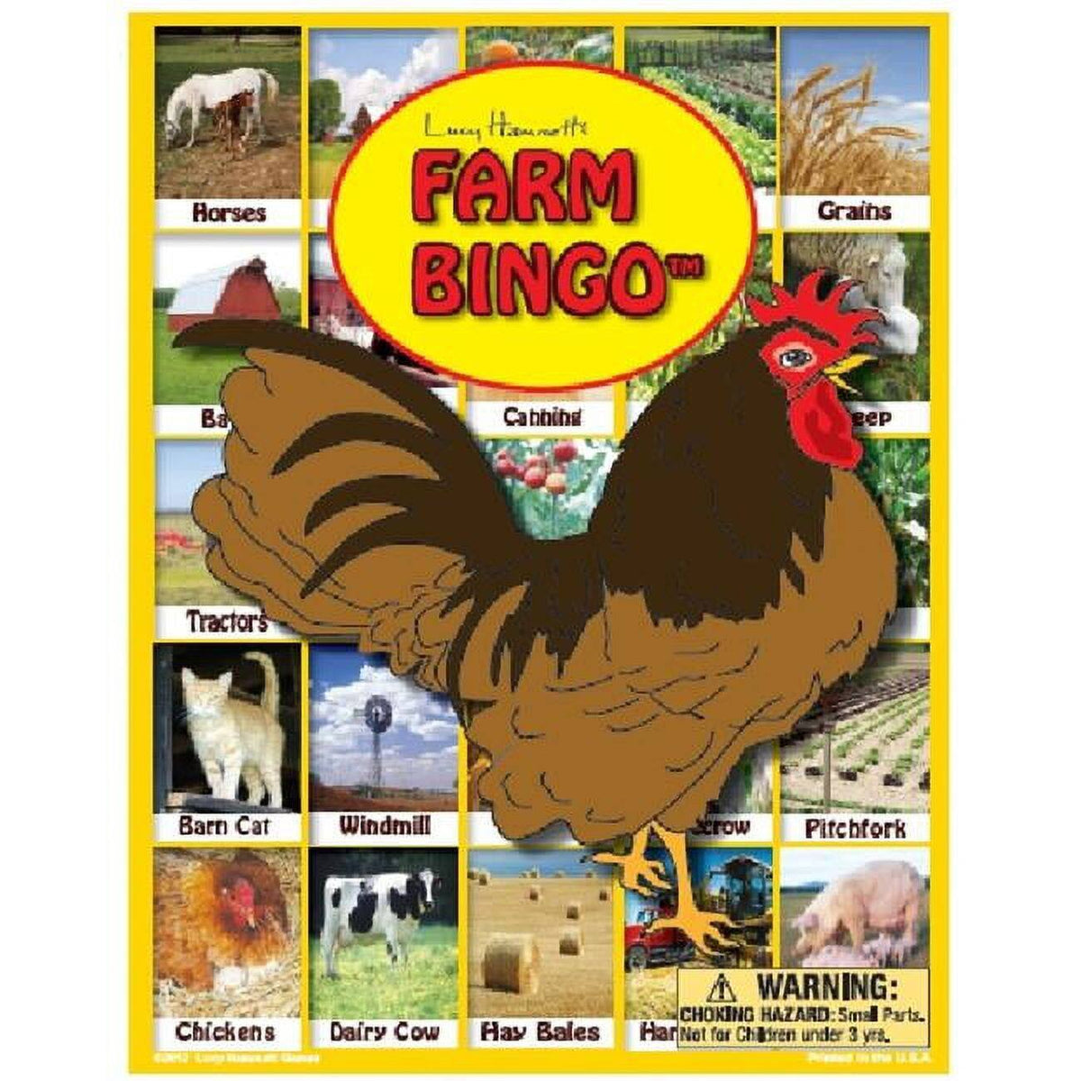 Lucy Hammett Games - Lucy Hammett Farm Bingo Game Animals, Crops, and Machinery for Kids and Classrooms