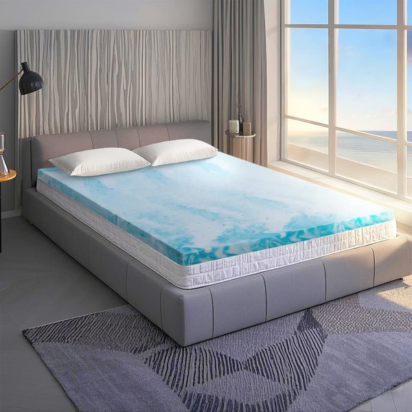 Bestier - 3" Cooling Gel Memory Foam Mattress Topper - Queen