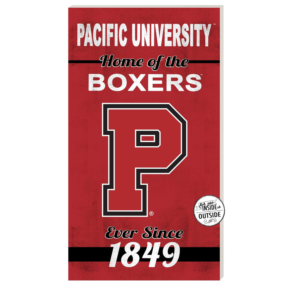 Jardine - Pacific Boxers 11" x 20" Indoor/Outdoor Home Of The Sign - Red