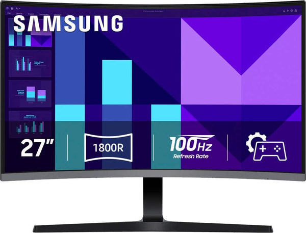 Samsung - 27" S39GD Series Curved FHD 100Hz Monitor with Built-in Speakers - Black