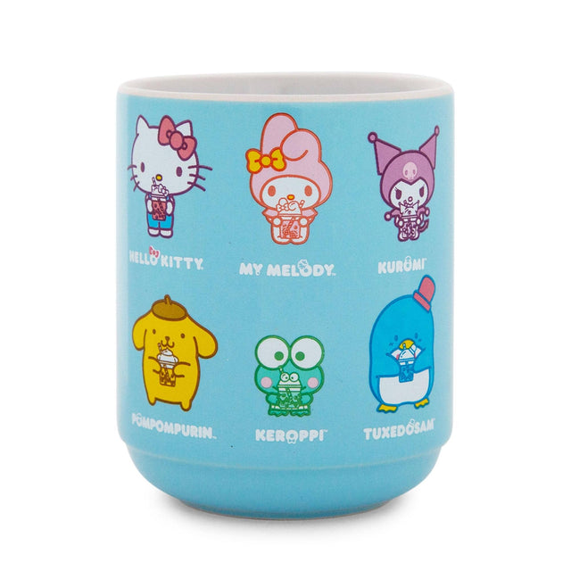 HELLO KITTY.  
MY MELODY.  
KUROMI  
POMPOMPURIN.  
KEROPPI  
TUXEDOSAM