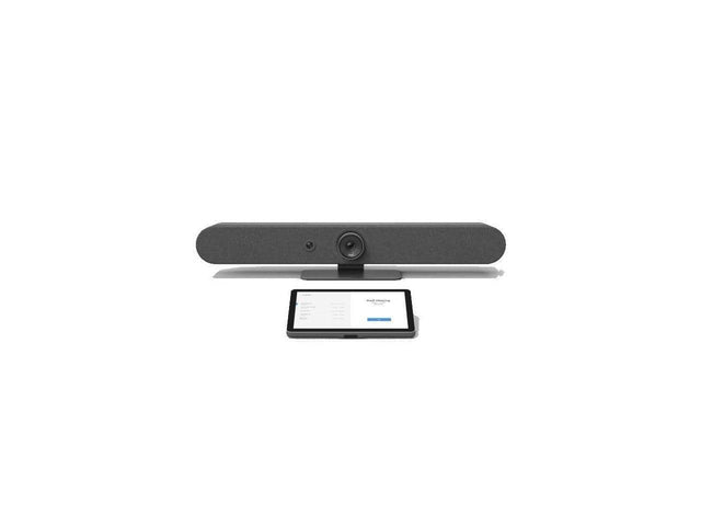 Front. Logitech - Logitech Rally Bar + Tap IP Graphite Bundle for Medium Rooms with Zoom, RingCentral, Teams - Graphite.