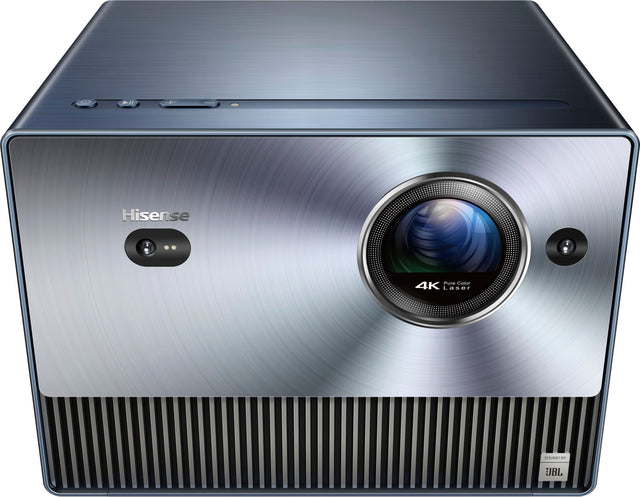 Front. Hisense - C1 Portable Laser Short Throw Mini Projector, Variable Screen Size  65"~300", 4K UHD, 1600 Lumens, Dolby Vision & Atmos - Prussian blue.